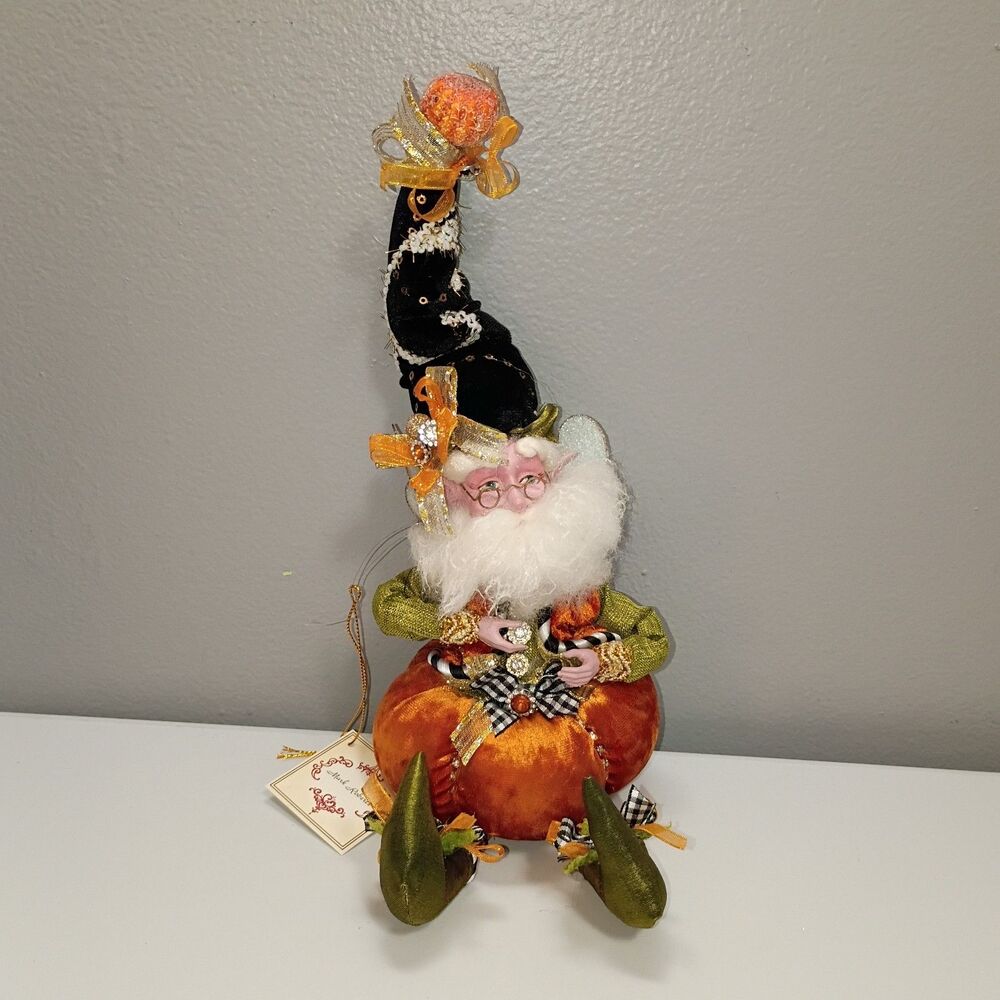 Mark Roberts Limited Pumpkin Pie Fairy Velvet Thanksgiving Autumn Fall Posable